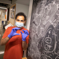 Amit Nagarkar helped develop a data-storage system that uses fluorescent dyes.